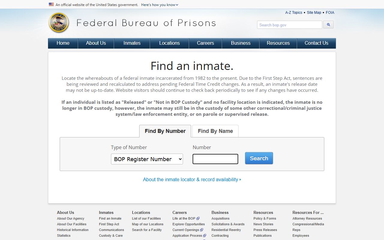 Bell County inmate records federal inmate locator source