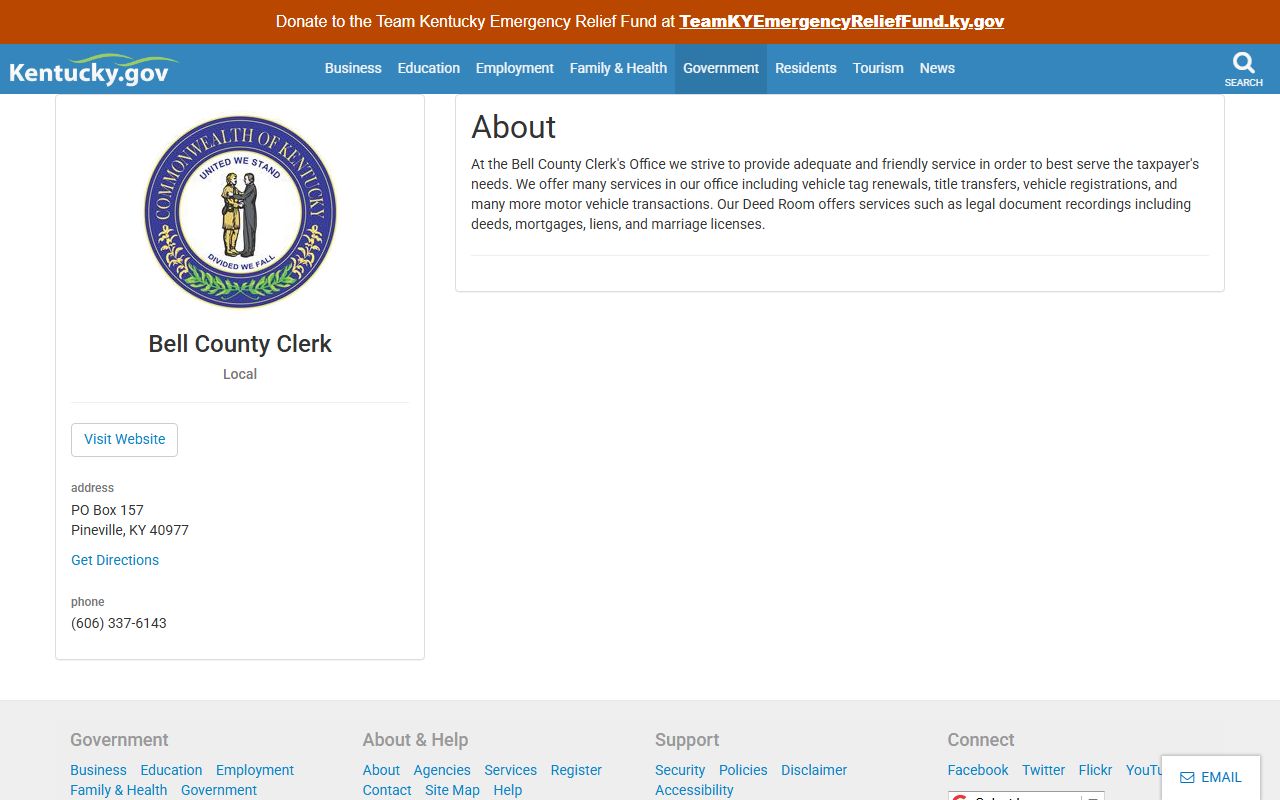 Bell County marriage records and County Clerk profile