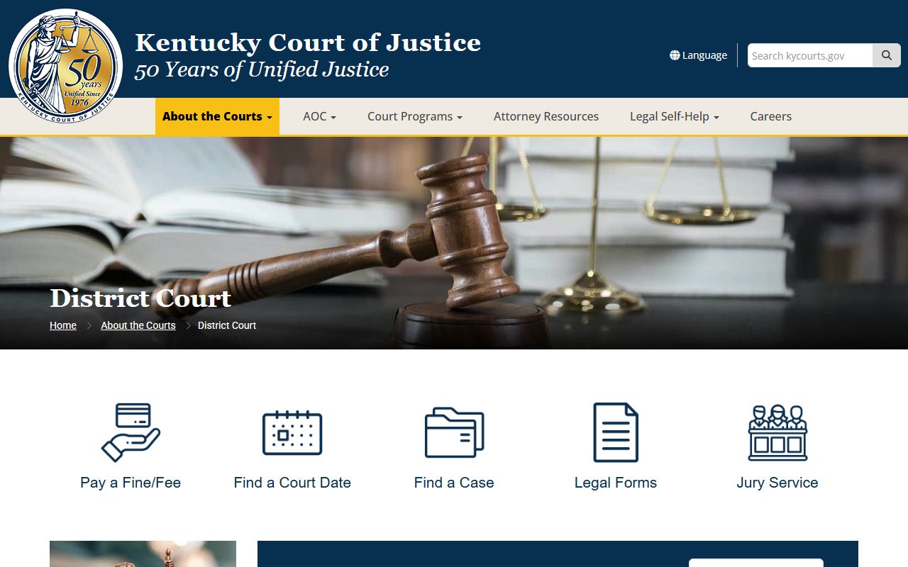 Bell County court records Kentucky District Court jurisdiction page